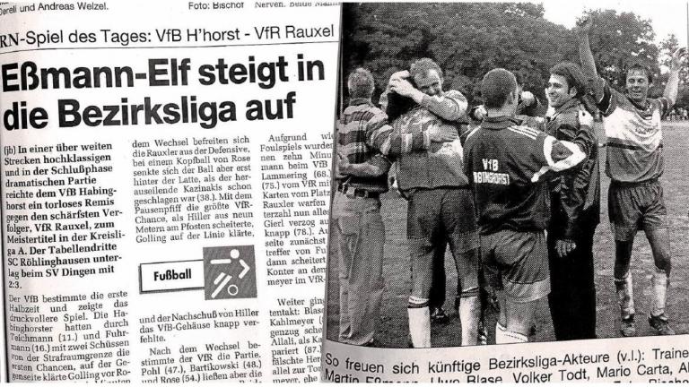 24. Mai 1998: Habinghorst steigt 1998 in die Bezirksliga auf